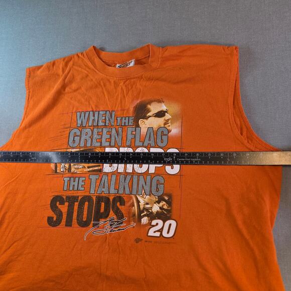 Vintage Tony Stewart #20 NASCAR Winner’s Circle Sleeveless Tee XXL Orange - Picture 11 of 12